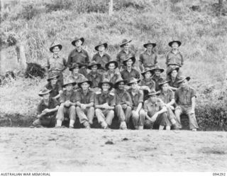 KARAWOP, NEW GUINEA. 1945-07-19. MEMBERS OF F FORCE, 2/1 TANK ATTACK REGIMENT, ATTACHED 2/6 CAVALRY (COMMANDO) REGIMENT