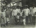 A group at the end of a Service in Do-Neva : students, native pastors and children