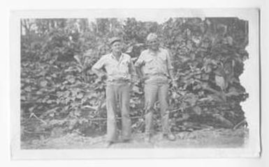 [Scranton Harrington and Serviceman at Bougainville]