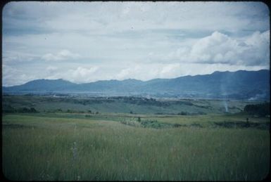 Looking at Minj Station from near Kondambi, across the Minj River : Waghi Valley, Papua New Guinea, 1954 / Terence and Margaret Spencer