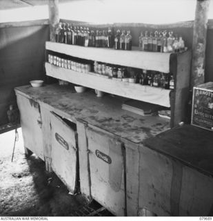 ORO BAY, NEW GUINEA. 1943. THE INTERIOR OF A WARD ANNEXE AT THE 10TH FIELD AMBULANCE, AUSTRALIAN ARMY MEDICAL CORPS