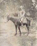 Missionary Edouard Benignus on horseback
