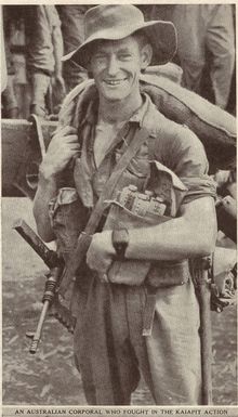 An Australian corporal who fought in the Kaiapit action