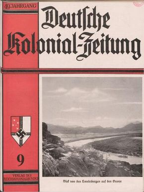 Deutsche Kolonialzeitung, 49. Jg. 1. September 1937, Heft 9.