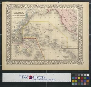 Map of Oceanica, exhibiting its various divisions, island groups, [etc.]