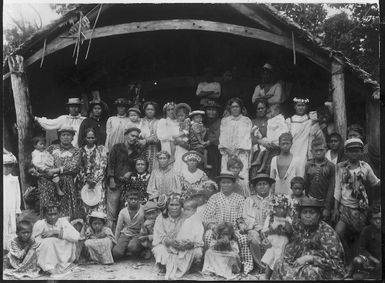 Group on Mauke Island, Cook Islands