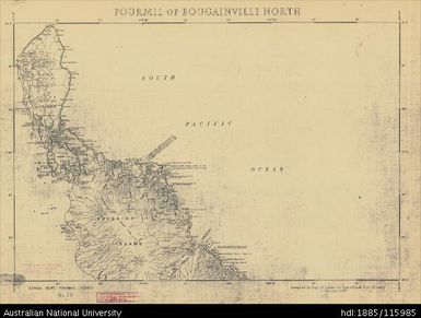 Papua New Guinea, Fourmil of Bougainville North, Fourmil series, Sheet 26, 1956, 1:253 440