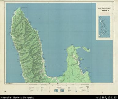 Vanuatu, Espiritu Santo, Santo Nord (North), Sheet 4, 1968, 1:100 000