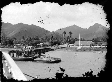View of a Cook Islands wharf