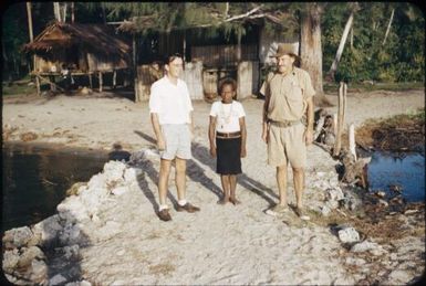 Dr Terry Spencer, 'Jock' Davidson (European Medical Assistant) and 'Mataita Charlie' : Goodenough Island, D'Entrecasteaux Islands, Papua New Guinea, 1956-1958 / Terence and Margaret Spencer