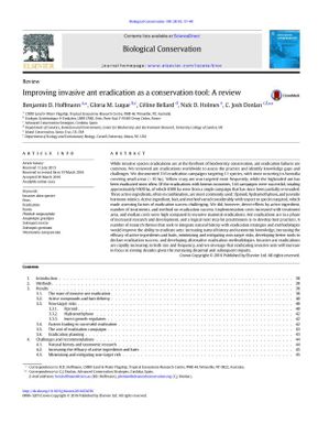 Improving invasive ant eradication as a conservation tool : a review