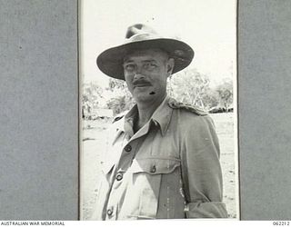 PORT MORESBY, PAPUA, NEW GUINEA. 1943-10-31. VX17105 CAPTAIN K. M. ALLEN, GIII (STAFF DUTIES) HEADQUARTERS, NEW GUINEA FORCE