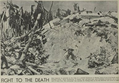 Destroyed Japanese blockhouse, Tarawa