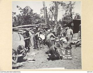 CAPE PUS, NEW GUINEA. 1945-09-29. THE PIONEER SECTION, 2/3 INFANTRY BATTALION, HARD AT WORK