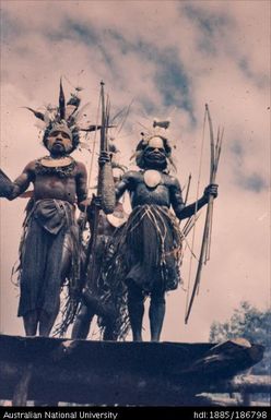 Hunters with bow and arrows