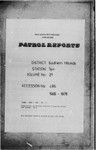 Patrol Reports. Southern Highlands District, Tari, 1969 - 1970