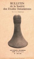 Bulletin de la Société des Études Océaniennes numéro 180-181