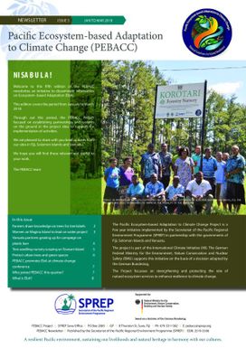 Pacific ecosystem-based adaptation to Climate Change (PEBACC) newsletter, Issue 5 (Jan-Mar) 2018