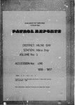 Patrol Reports. Milne Bay District, Milne Bay, 1956 - 1957