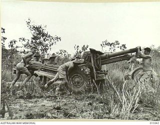 1942-10-05. A.I.F. ARTILLERY MEN RECENTLY RETURNED FROM THE MIDDLE EAST, ARE NOW MANNING 25 PDR. BATTERIES AGAINST THE JAPANESE IN NEW GUINEA. REPORTS INDICATE THAT THEIR OPERATIONS HAVE ..