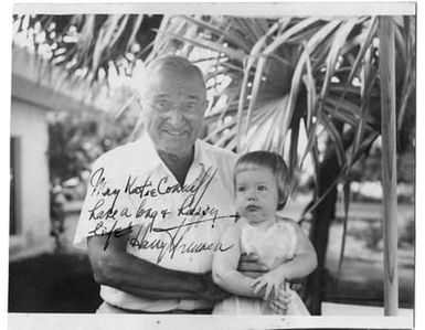 Former President Harry S. Truman with Katie Conniff