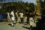 Bridging a small river, Aitape coast, Oct 1961