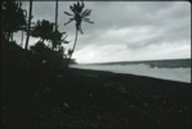 Coastline with cloud cover