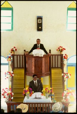 Tepania Puroku and John Napara, Cook Islands Christian Church, Manihiki, Cook Islands