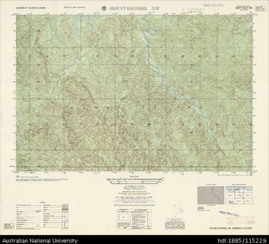 Papua New Guinea, Admiralty Islands, Mount Dremsel NW, Series: AMS T893, Sheet 3550 I NW, 1:25 000, 1958