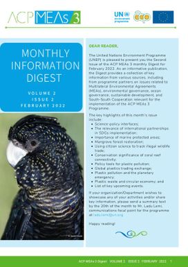ACP MEAs Monthly Information Digest: Vol 2, Issue 2. February 2022