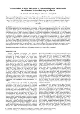 Assessment of snail exposure to the anticoagulant rodenticide brodifacoum in the Galapagos Islands