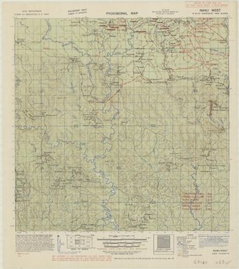 Provisional map, northeast New Guinea: Nanu West (Sheet Nanu West)