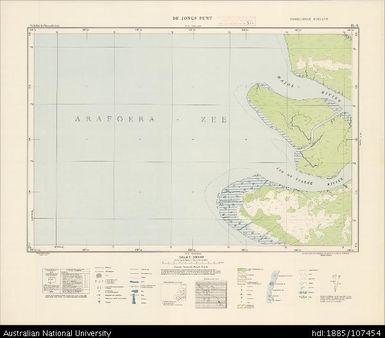 Indonesia, Western New Guinea, De Jongs Punt, Series: Nederlands-Nieuw-Guinea, Sheet 25-U, 1956, 1:100 000