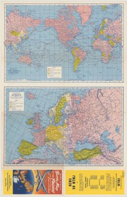 Battle map of the Pacific : with revised maps of Europe and the world