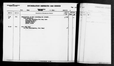1940 Census Enumeration District Descriptions - Guam - Piti County - ED 9-1, ED 9-2