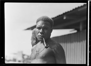 New Britain local at Rabaul airfield, Papua New Guinea