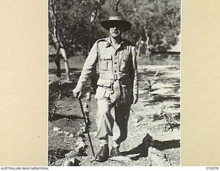 PORT MORESBY, PAPUA, 1944-03-13. VX20308 MAJOR-GENERAL F.H. BERRYMAN, CBE, DSO, GENERAL OFFICER COMMANDING 2ND AUSTRALIAN CORPS