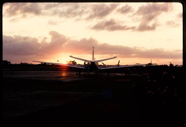 Plane at Nausori International Airport, 1971