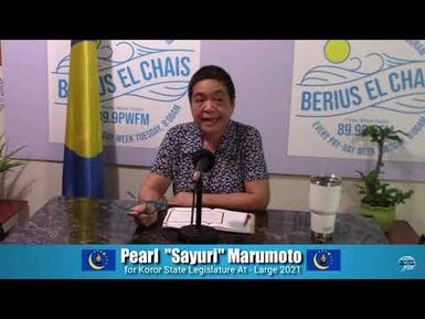 Candidate Pearl Marumoto for Koror State legislature At-Large