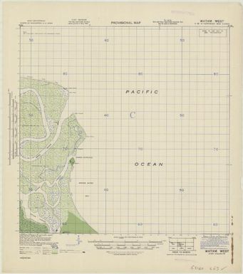 Provisional map, northeast New Guinea: Watam West (Sheet Watam West)