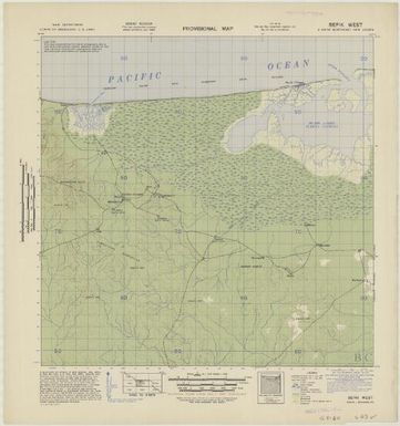Provisional map, northeast New Guinea: Sepik West (Sheet Sepik West)