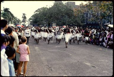 Police marching band, Suva?, 1971