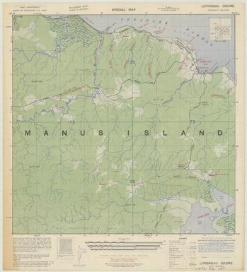 Special map Admiralty Islands (Lorengau Drome , front)