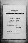 Patrol Reports. Central District, Tapini, 1973-1974