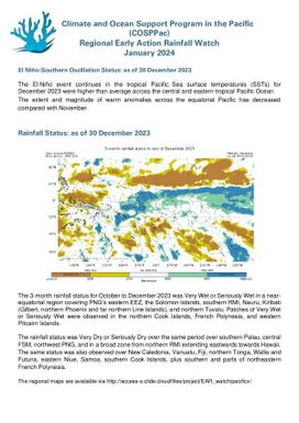 Regional Early Action Rainfall Watch : Monthly and seasonal Rainfall Watch: January 2024