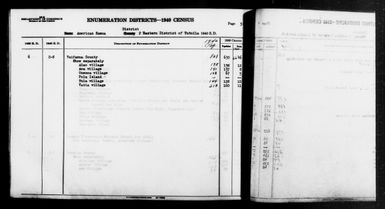1940 Census Enumeration District Descriptions - American Samoa - Eastern District of Tutuila County - ED 2-8