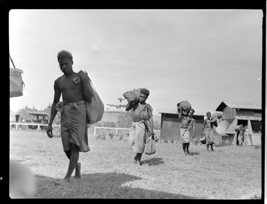 New Britain locals at Rabaul airfield, Papua New Guinea