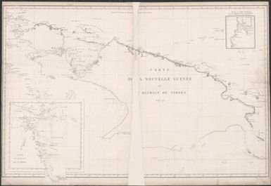 Carte de la Nouvelle Guinée du détroit de Torrés 1824