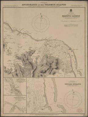 Anchorages in the Solomon Islands / surveyed by A.F. Balfour ... H.M. Surveying ship Penguin 1894 ; engraved by Edwd. Weller
