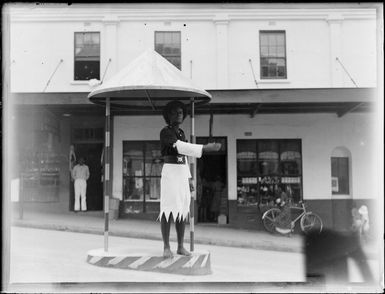 Traffic policeman, [Suva?], Fiji